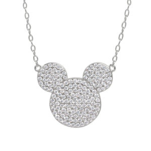 strieborny naramok Mickey s priveskom zo zirkonov