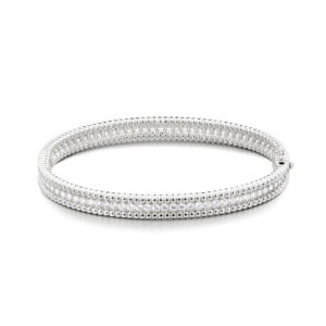 bangle naramok Diamond Bangle vysadeny zirkonmi striebro 925