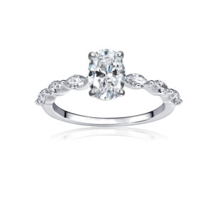 prsten s ovalnym kamenom Cinderella striebro 925