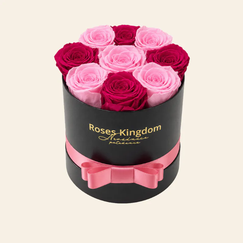 Box z ruží MINI - Fuchsia